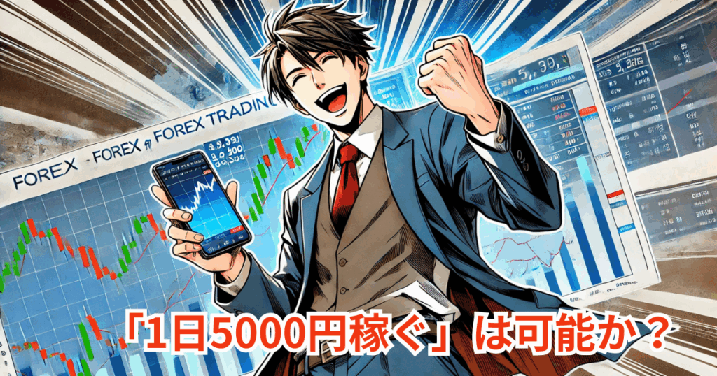 FXで１日５０００円稼ぐ男性