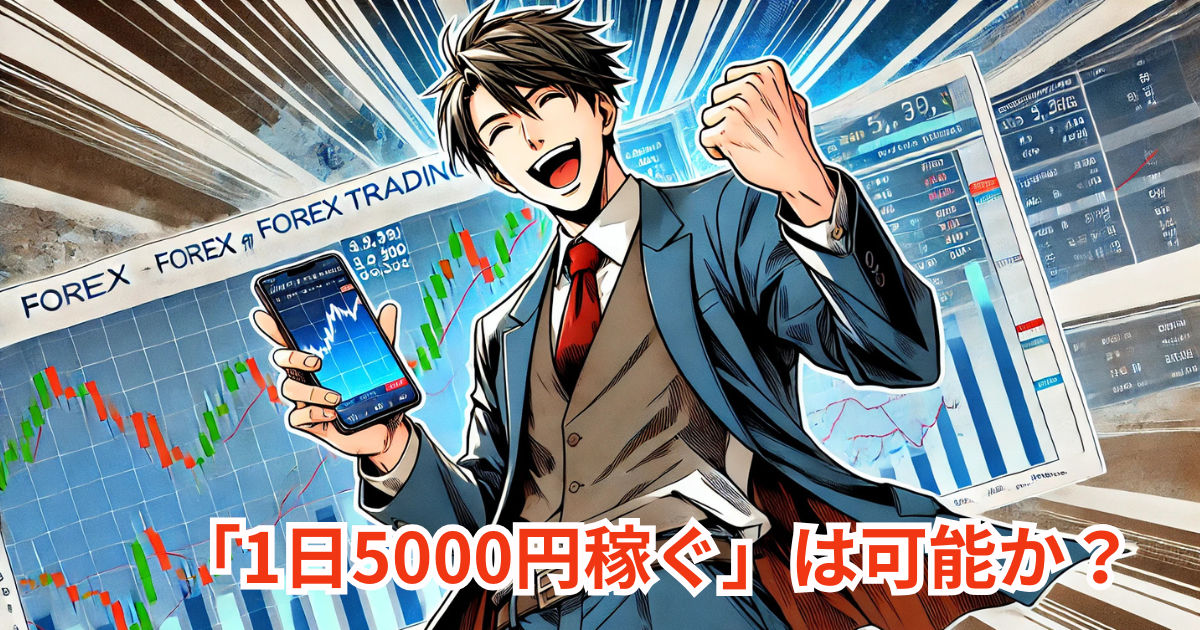 FXで１日５０００円稼ぐ男性